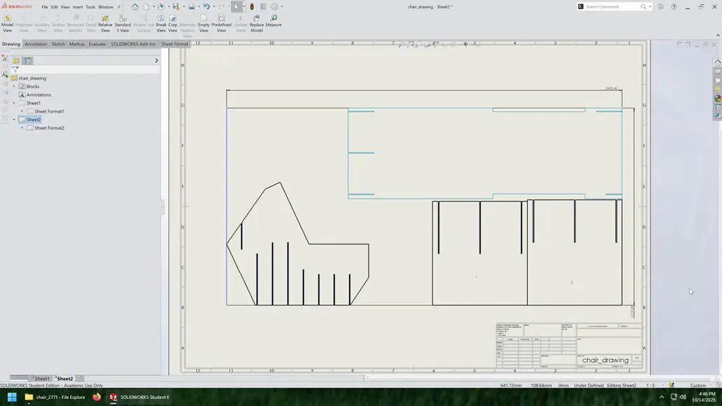 Sheet one cut list in Solidworks