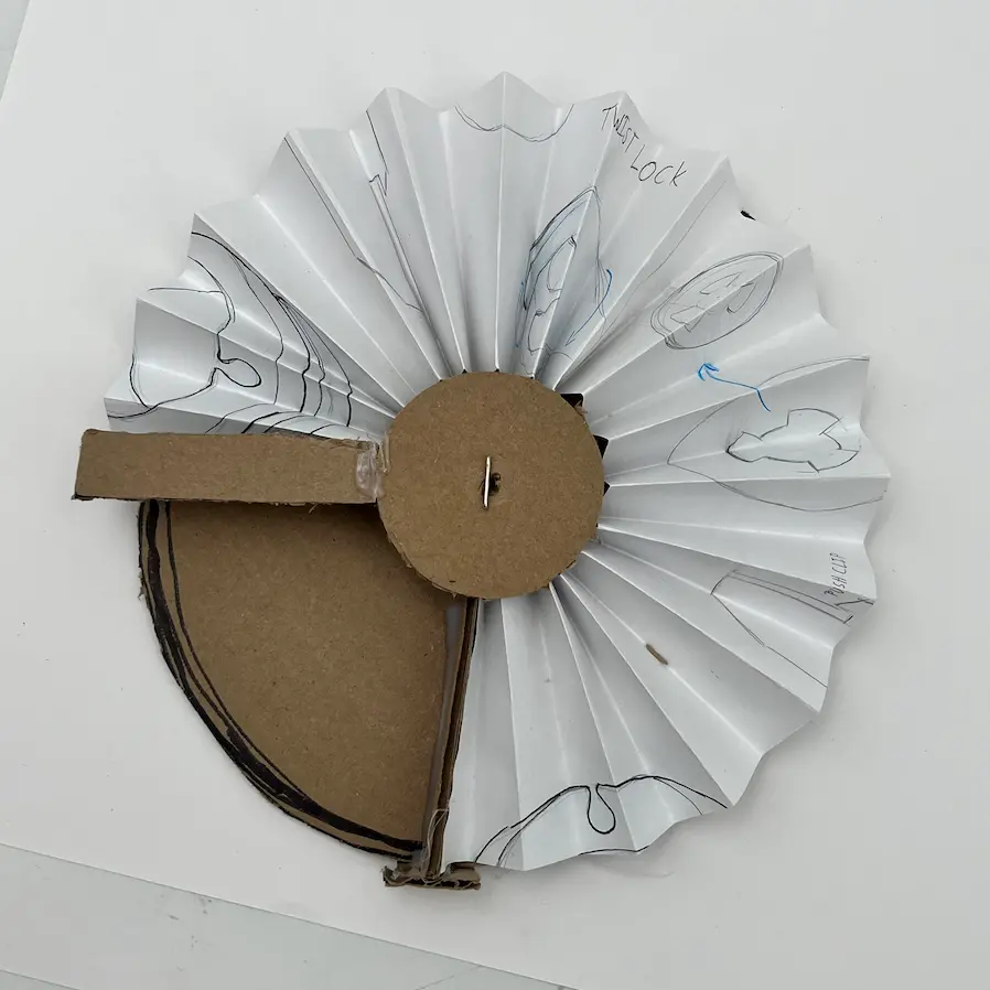 Prototype 2, a cardboard mechanism test